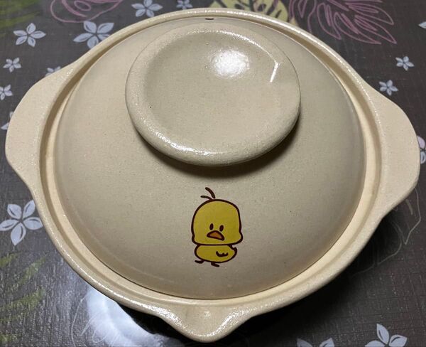 チキンラーメン ひよこのイラスト付き陶器深鍋