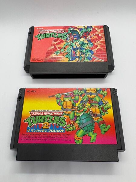 ファミコンソフト Teenage Mutant Ninja Turtles 2本セット 箱説なし