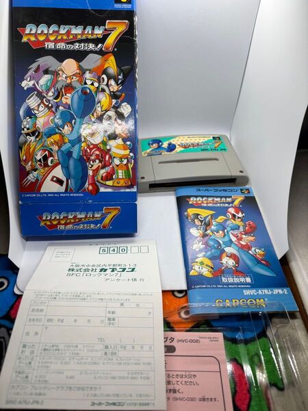 スーパーファミコン ソフト ロックマン7 宿命の対決! 箱説ハガキ付き