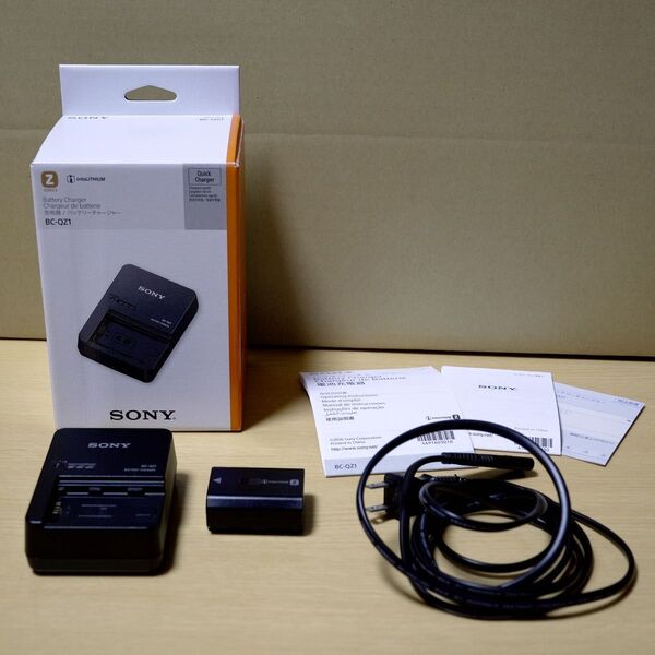 バッテリー付 SONY BC-QZ1 バッテリーチャージャー ソニー
