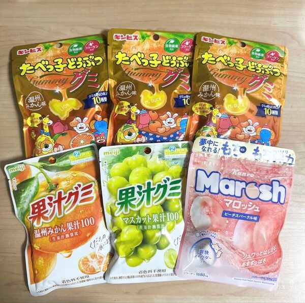 詰め合わせ 果汁グミ たべっ子どうぶつグミ マロッシュ 6袋