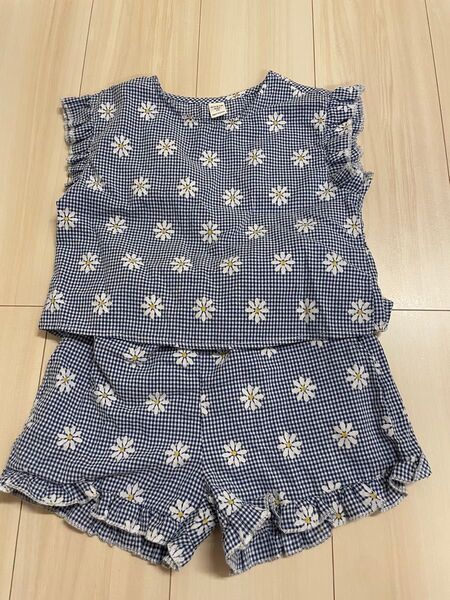 Tシャツ トップス 半袖 花柄 総柄 キッズ セットアップ ショートパンツ 女の子
