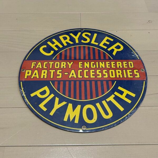 アメリカン CHRYSLER クライスラー ブリキ看板 ティンサイン