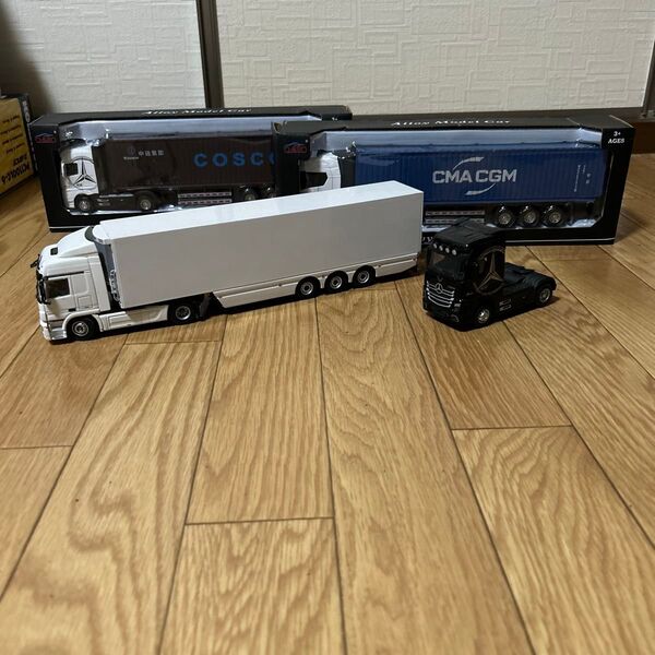 トレーラー ミニカー1/50 3台+ヘッド1