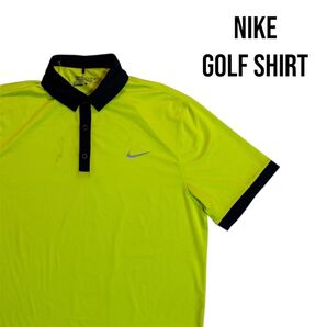 Nike 蛍光イエロー ゴルフシャツ