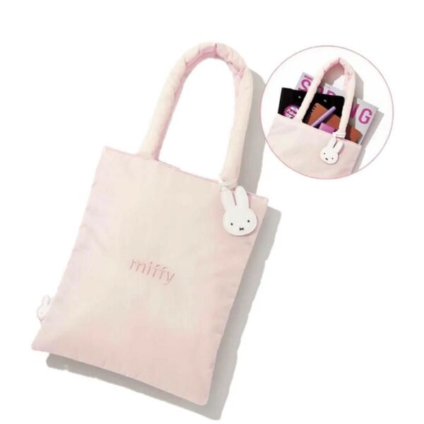 【未使用・未開封品】miffy ミッフィーのミラーチャーム付きふわふわトート