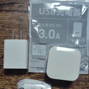 USB充電器 イヤホン セット 充電器
