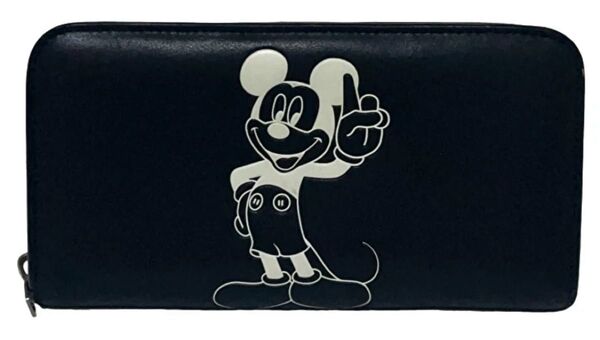 coach ディズニー disney 長財布 ブラック レザー シンプル