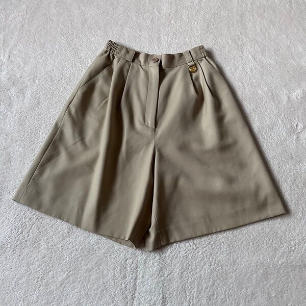 クロエゴルフ ショート ハーフ パンツ キュロット ウール レディース M chloe gold half pants