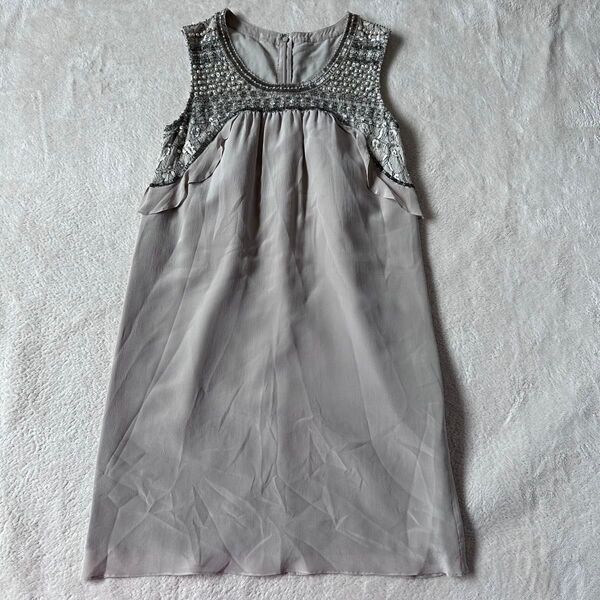 GRACE CONTINENTAL ワンピース ビジュー シルク グレース 38 グレースコンチネンタル 絹