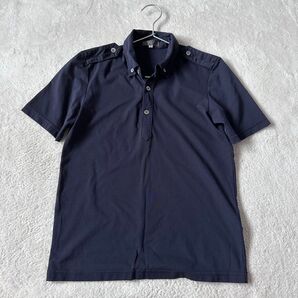 半袖 シャツ ポロシャツ ストレッチ エポレット ブラック 黒 仕事 作業着 シャツ