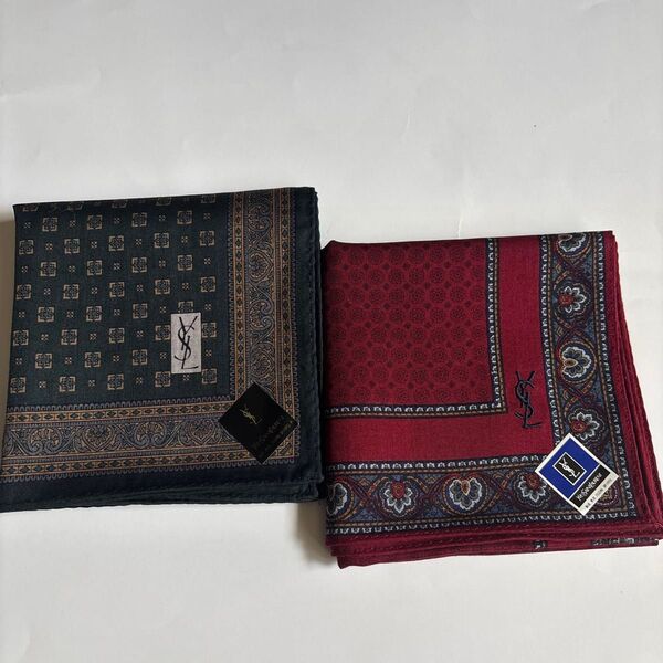 Yves Saint Laurent ハンカチ 2枚セット