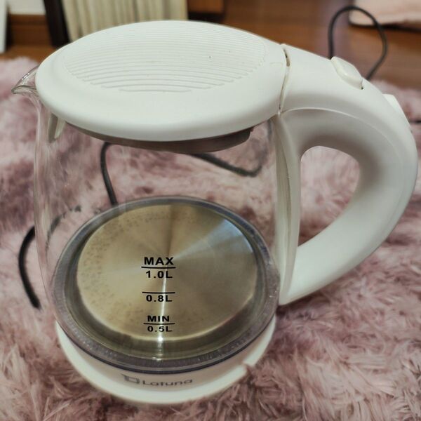 Latuna 電気ケトル ガラス 1.0L