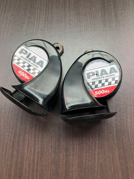 PIAA SPORTS HORN 400Hz 500Hz 2個セット 12Vクラクション 車用ホーン 動作音確認済み中古品