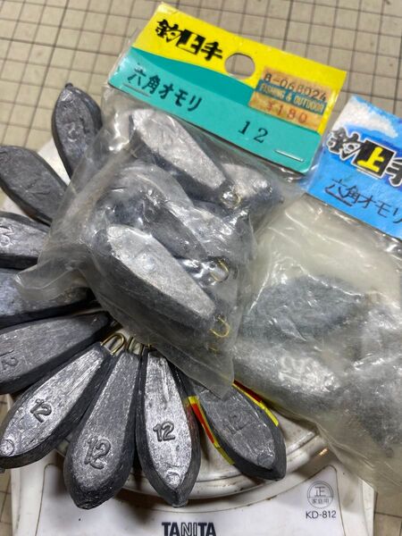 288【中古品】六角オモリ 12号 20個