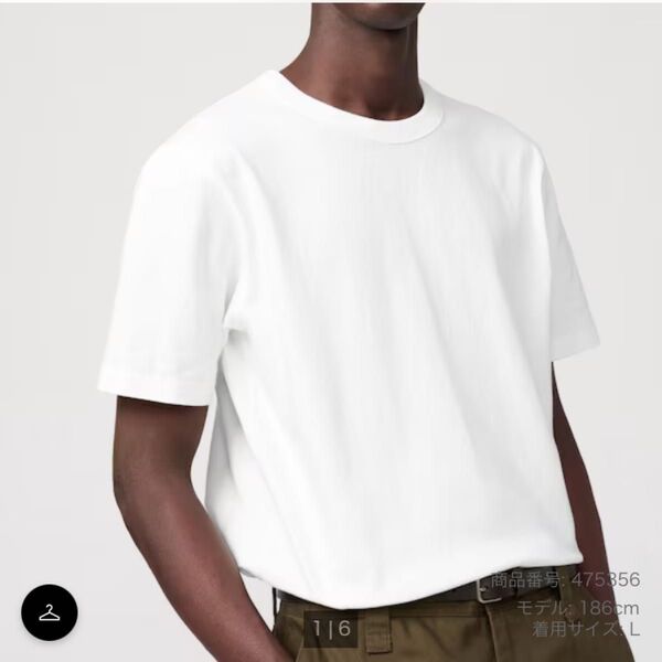 ユニクロ UTシャツ ホワイト 半袖Tシャツ 無地 L