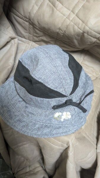 帽子 ハット バケットハット 花柄 刺繍 宇野千代