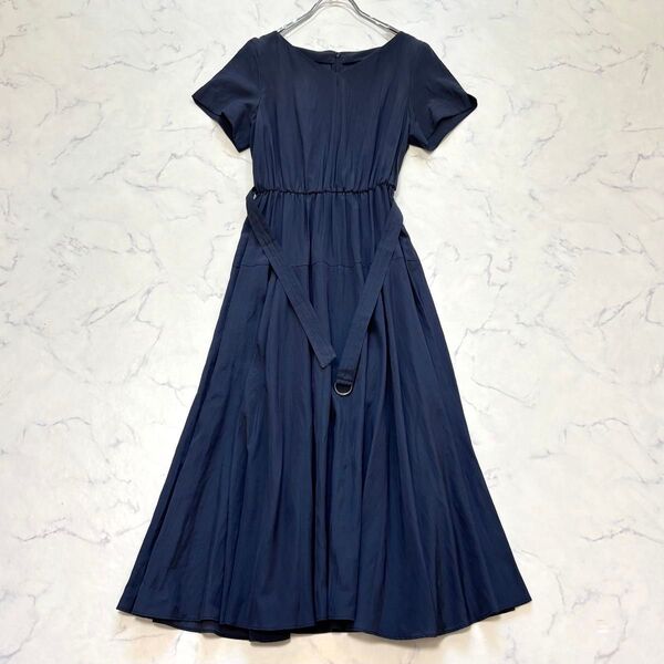【美品】 アナイ ギャザーワンピース ロング丈 半袖 Aライン フレア