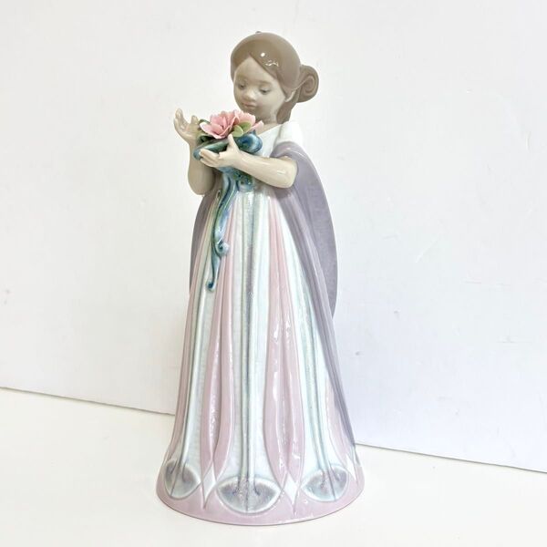 【希少】リヤドロ 8151 花束を抱えて フィギュリン オブジェ 陶器 廃盤