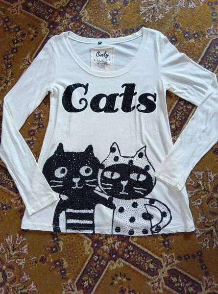 Only LALACUB 猫柄長袖カットソー F