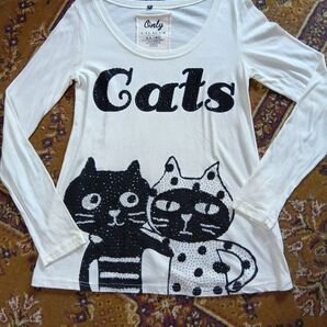 Only LALACUB 猫柄長袖カットソー F