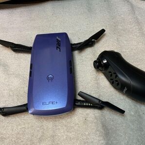 JJRC ドローン ELFIE+ パープル系 コントローラーセット おまけバッテリー、充電ケーブル付き