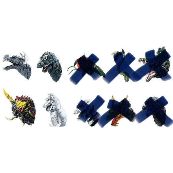 一番くじ ゴジラ 70th Anniversary E賞 モンスターヘッドマグネット 全4種セット 内袋未開封 元箱付き