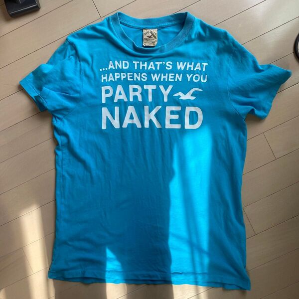 Hollister Tシャツ メンズ Lサイズ ターコイズブルー