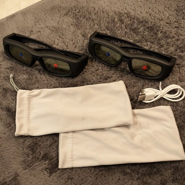 【未使用品】 EPSON ELPGS03 3D GlassesアクティブRF 互換 3Dメガネ Bluetooth 2個セット