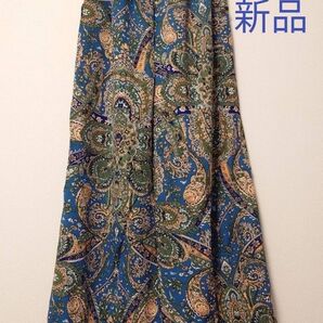新品★おしゃれボトムパンツ★涼しい素材★L ペイズリー柄パンツ エスニックファッション エスニックパンツ ボヘミアン ヒッピー