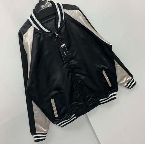 【新品】Lサイズ¦男女兼用¦メンズ¦レディース¦無地スカジャン¦ブラック