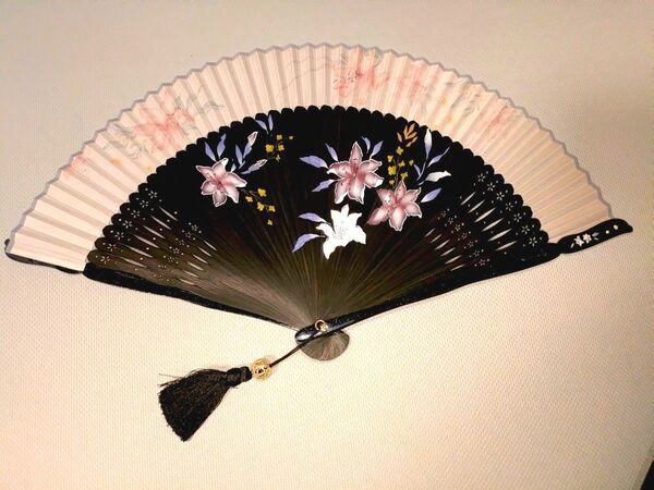 美品 白竹堂 扇子 桐箱付き