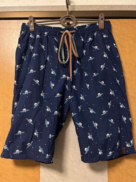 ポールスイス ホームウェア ハーフパンツ サーフィンバニー ネイビー L 短パン ショートパンツ
