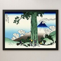 葛飾北斎『富嶽三十六景 甲州三嶌越』浮世絵 アート 光沢 ポスター A3 バー カフェ ビンテージ クラシック インテリア 富士山 風景画_画像1