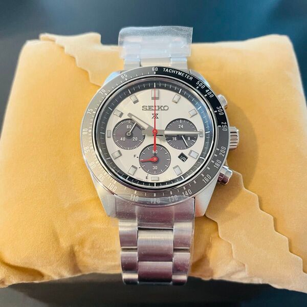 【新品未使用】SEIKO プロスペックス SPEEDTIMER ソーラークロノグラフ Large SBDL095 メンズ シルバー