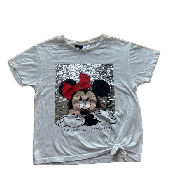 ZARA Disney ミニーマウス スパンコール Tシャツ 140cm