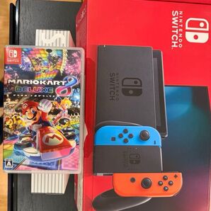Nintendo Switch+マリオカート8デラックス+128GBマイクロSD+ドック無しでテレビに出力出来るケーブル