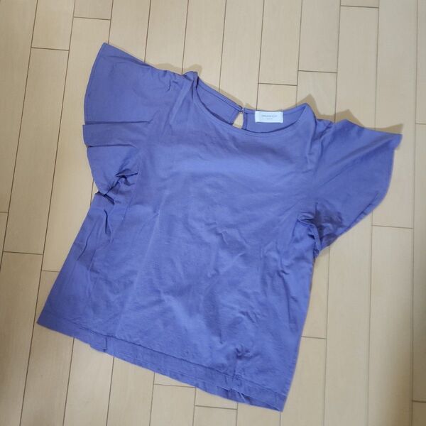 OPAQUE.CLIP 袖フリル Tシャツ Mサイズ 半袖 オペークドットクリップ トップス