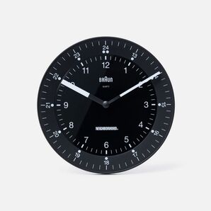 NEIGHBORHOOD x BRAUN BC06 Black 掛け時計 ブラウン
