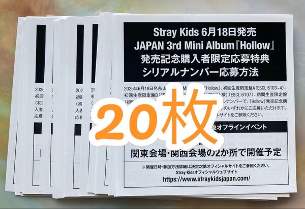 stray kids スキズHollow シリアル20枚セット