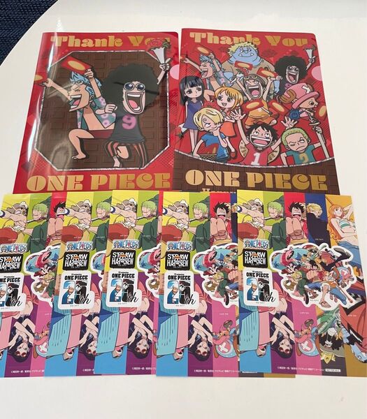 ワンピース ガーナチョコレート A4クリアファイル2種 シールステッカー5枚