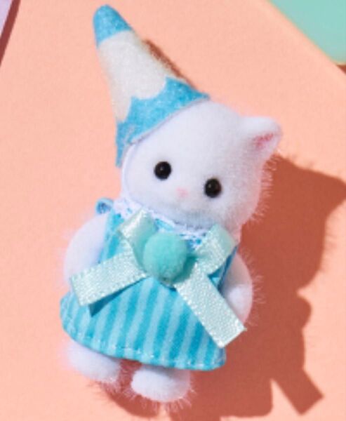 シルバニアファミリー ペルシャネコの赤ちゃん(水色えんぴつの衣装)