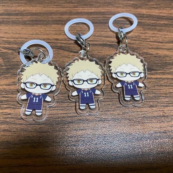 ハイキュー!! 月島蛍 アクリルキーホルダー 3個セット