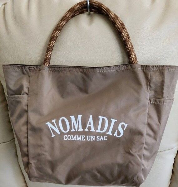 新品未使用<NOMADIS>SAC2 リバーシブル ミニ トートバッグ ベージュ