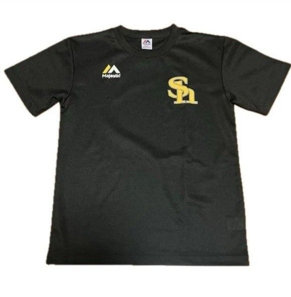 【新品未使用品】福岡ソフトバンクホークス プラクティスTシャツ Majestic サイズ L