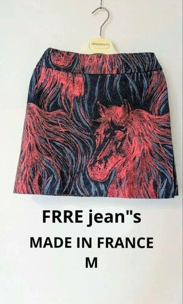 FRRE jean's ミニスカート 馬柄 フランス製 Mサイズ