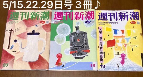 週刊新潮 2025年5月29..22.15日号 合計3冊♪皇室読売新聞 他