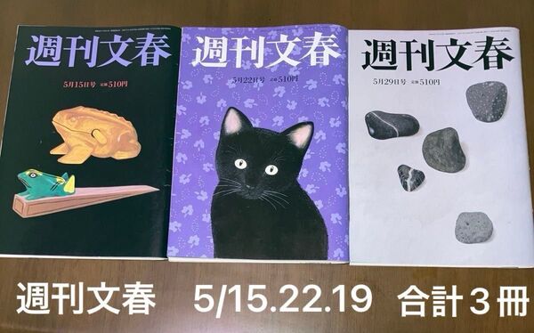 週刊文春 2025年5月29.22.15日号 合計3冊♪