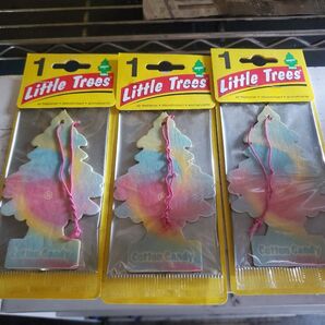 Little Trees カーエアフレッシュナー コットンキャンディ 3個セット リトルツリー