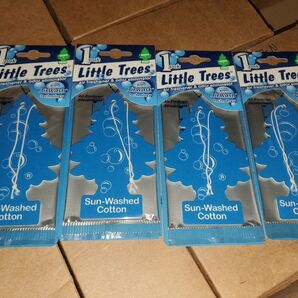 Little Trees エアフレッシュナー Sun-Washed Cotton 4個セット リトルツリー